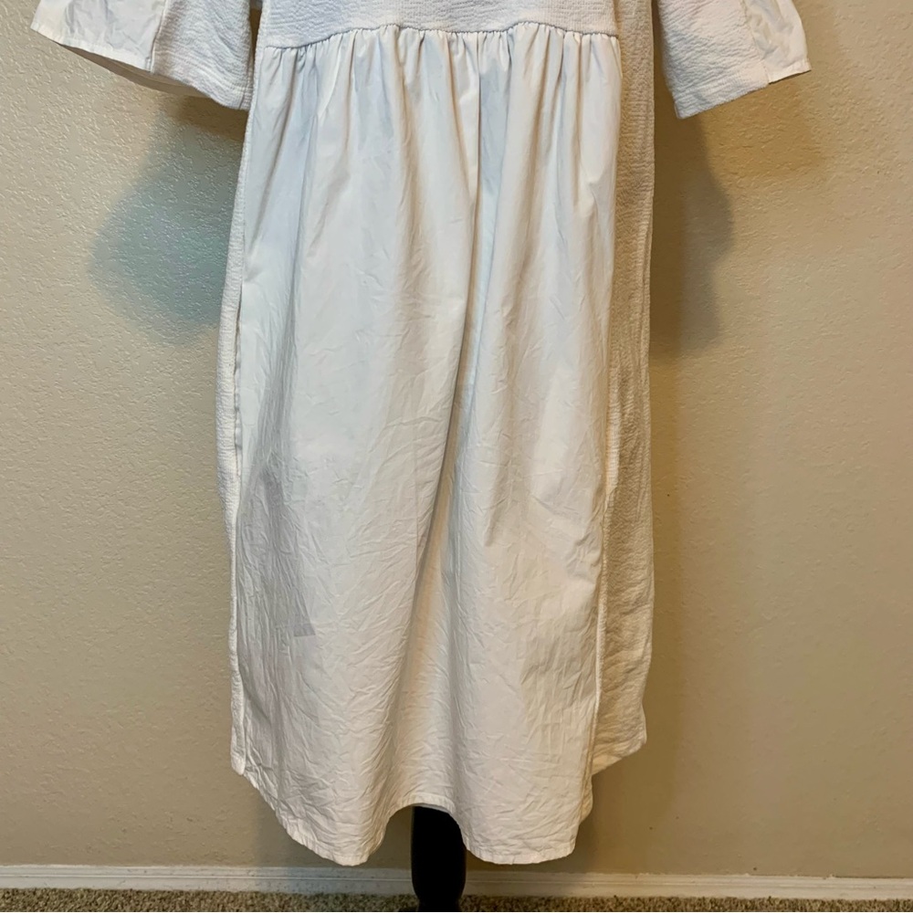 English Factory Puff Sleeve Babydoll Dress White Size Medium - Picture 5 of 15